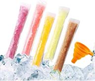 200 pcs bpa free ice pop pouches with funnel - pop mold bags for yogurt, ice candy, ice cream party favors logo