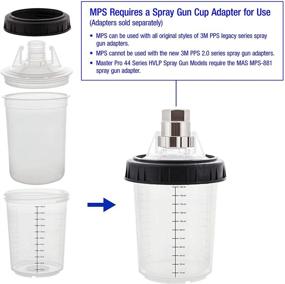 img 2 attached to 🎨 High-Quality MPS Disposable Paint Spray Gun Cup Liners and Lid System, 50 Pack - Mini Size 6 Ounce (180ml) Kit - Includes 50 Cup Liners, 50 Strainer Lids, 1 Durable Cup with Retainer Ring, and 20 Plugs