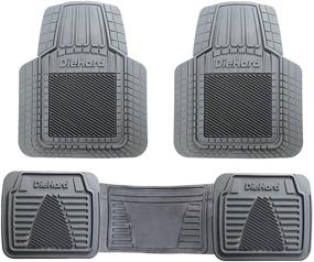 img 4 attached to 🏆 DieHard 99827 Grey Rubber Floor Mat Set - All Weather, All Season Protection, Customizable & Universally Fit - 3 Piece Set