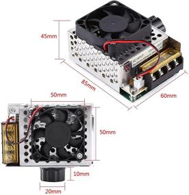img 2 attached to 🔌 Walfront SCR Электрический регулятор напряжения диммер контроллер температуры модуль управления скоростью двигателя платой с вентилятором охлаждения (4000Вт, 110В переменного тока)