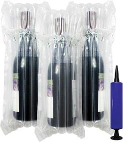 img 4 attached to 🍷 Wine Bottle Protector Bags - Ensure Safe Transportation with Inflatable Air Column Cushioning Sleeves & Free Pump (6 Pack)