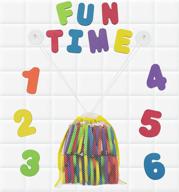 🛀 улучшите ванночное время с веселыми пенными буквами и цифрами click n' play - в комплекте с органайзером для игрушек из сетки | 36 штук логотип