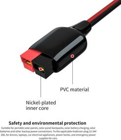 img 1 attached to 🔌 Кабель-адаптер для солнечной панели TUODAW с разъемами Anderson Powerpole: разветвление питания 1 в 2, набор для зарядки аккумулятора, удлинительный кабель