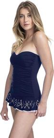 img 2 attached to Flaunt your Style with Profile by Gottex Women's Bandeau Swimdress One Piece Swimsuit