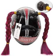 🚲 enhance your ride with 3t-sister pigtails for matte helmets - hair decoration for motorcycle bike bicycle logo