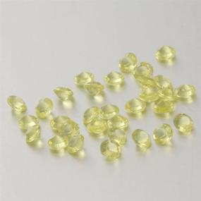 img 1 attached to 💎 Enhance Your Wedding Decor with PePeng Pack of 6000 Clear Decorative Scatter Crystals for 6-8 Tables - Acrylic Gem Confetti in Yellow