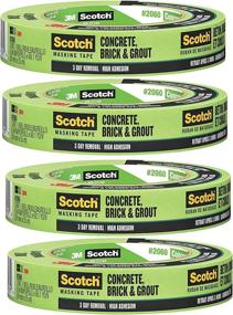 img 1 attached to 🖌️ Scotch Painter's Tape 2060-1A 2060 Masking Tape 1-Inch by 60-Yard Green 4 Pack: High-Quality Tape for Precision Painting