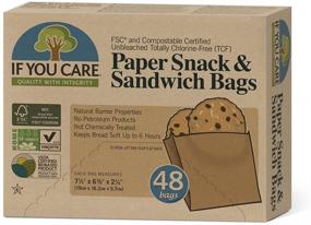 img 1 attached to 🌿 If You Care 100% Unbleached Paper Snack & Sandwich Bags, 48ct, 2pk: Eco-Friendly Alternative for Food Storage