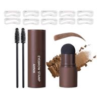 eyebrow stamp stencil kit - perfect brows stamp 👁 for easy brow shaping - waterproof and long-lasting - brown logo