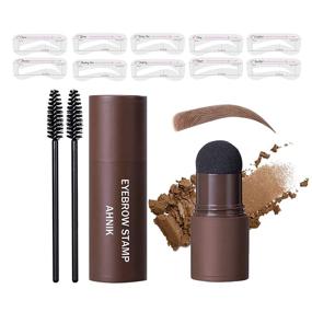 img 4 attached to Eyebrow Stamp Stencil Kit - Perfect Brows Stamp 👁 for Easy Brow Shaping - Waterproof and Long-Lasting - Brown