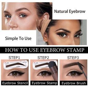 img 2 attached to Eyebrow Stamp Stencil Kit - Perfect Brows Stamp 👁 for Easy Brow Shaping - Waterproof and Long-Lasting - Brown