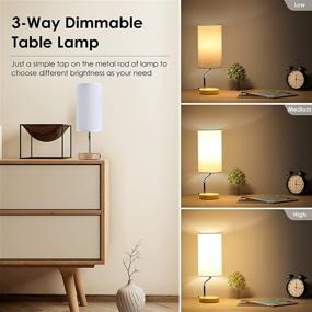 img 2 attached to 🛏️ Versatile Touch Bedside Lamp: Wireless Charger, USB Ports - Perfect for Bedroom, Living Room, Office Desk, and More (White)