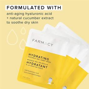 img 3 attached to 🥥 Farmacy Coconut Gel Sheet Masks: Hydrating Skin Care Face Mask 4-Pack