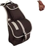 tahoe tack large canvas horse saddle bag with multiple pockets and cell phone holder логотип