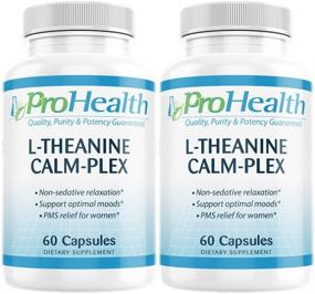 img 4 attached to 🧠 L-Theanine Calm-Plex: смесь GABA и 5-HTP (100 мг, 60 средних капсул) от ProHealth - 2 штуки.