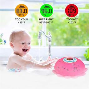 img 3 attached to Infant Jellyfish Water Temperature Tester: Baby Bath Thermometer with Floating Tub Toys - Essential Bathtub Monitor and Digital Pool Thermometer in ℉ for Newborns, Toddlers and Moms