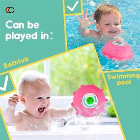 img 2 attached to Infant Jellyfish Water Temperature Tester: Baby Bath Thermometer with Floating Tub Toys - Essential Bathtub Monitor and Digital Pool Thermometer in ℉ for Newborns, Toddlers and Moms