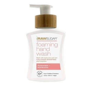 img 4 attached to 🌹 Rosewater + Kombucha Foaming Hand Wash - 12 fl oz by Raw Sugar