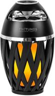 🔊 tikitunes portable bluetooth 5.0 indoor/outdoor wireless speakers with led torch atmospheric lighting effect, 5-watt usb audio speakers, 2000 mah battery for iphone/ipad/android (set of 2) logo