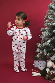 img 1 attached to 👶 Leveret 100% Cotton Christmas Footed Pajamas for Kids & Toddlers (6 Months - 5T)
