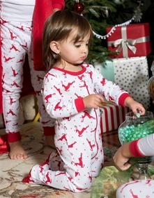 img 3 attached to 👶 Комбинезон на ножках для детей и малышей на Рождество из 100% хлопка Leveret (от 6 месяцев до 5 лет)