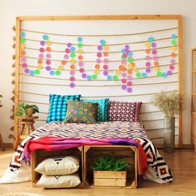 img 2 attached to 🌈 Kulannder 6 Pack Round Paper Garland: Vibrant Rainbow Circle Dot Hanging String Decorations for Parties and Celebrations - 4m / 13.1 ft