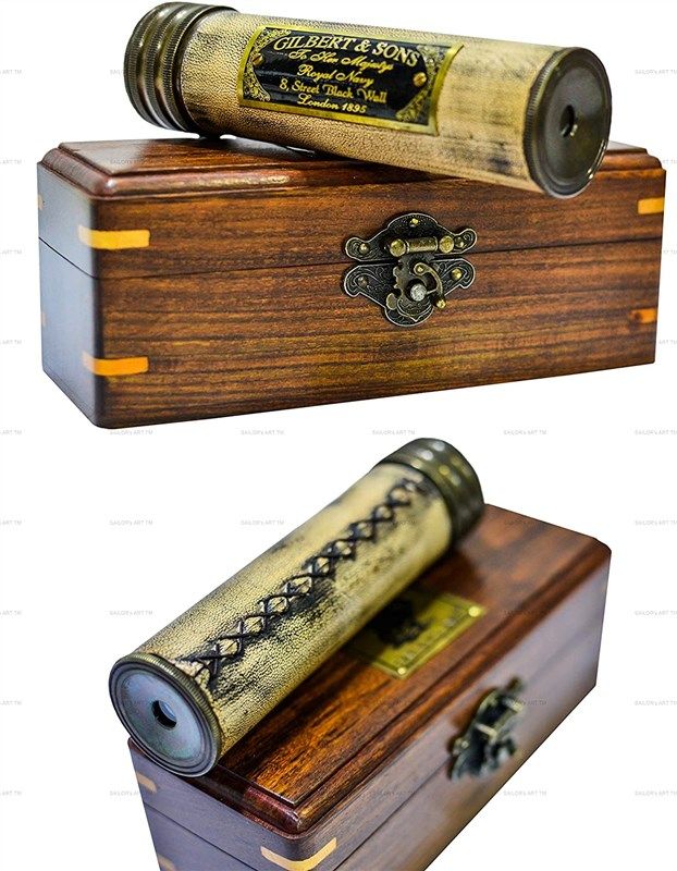 handmade kaleidoscope adults antique wooden 로고