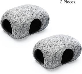 img 2 attached to 🐠 SpingSmart Ceramic Aquarium Hideaway Rocks - Suitable for Aquatic Pet Breeding, Play, and Rest - Safe and Non-Toxic Fish Tank Ornaments for Aquascape