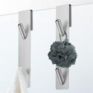 dysaim extended shower door hooks (7-inch) for frameless glass shower door – towel hooks holders with waterproof stainless steel for hanging clothes – 2-pack silver logo