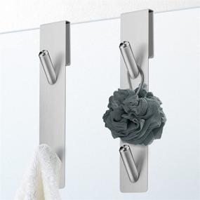 img 4 attached to Dysaim Extended Shower Door Hooks (7-inch) for Frameless Glass Shower Door – Towel Hooks Holders with Waterproof Stainless Steel for Hanging Clothes – 2-Pack Silver