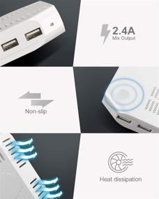 img 3 attached to 🔌 10 Port USB Charging Station Dock with Adjustable Dividers and Smart IC - Unitek Phone Organizer and Multi-Device Charging Hub