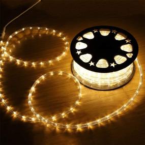 img 3 attached to 🌟 100 Feet 720 LED Rope Lights: Versatile Waterproof Outdoor/Indoor Lighting Idear for Trees, Bridges, Eaves, Pool, Wedding Use - Warm White