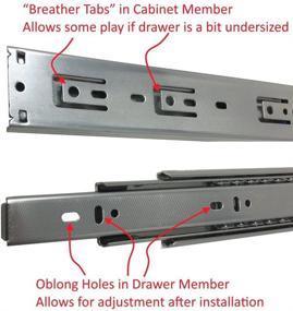 img 1 attached to 🔧 Efficient Pack Close Bearing Drawer Slides: Smooth Functionality Guaranteed