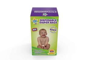 img 4 attached to 💩 Мощные чистые одноразовые пакеты для подгузников для младенцев с ароматом легкого порошка - пачка из 300 пакетов