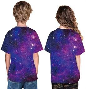 img 2 attached to SAYM Galaxy Moisture Wicking Shirts Boys' Clothing and Tops, Tees & Shirts