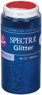 💙 pac91750 spectra glitter sparkling crystals - blue 16-ounce jar: enhance your craft projects with pacon's high-quality glitter logo