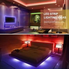 img 2 attached to 🌈 PHOPOLLO LED Strip Lights 32.8ft - 600Leds 3528 Non Waterproof Flexible Tape Light Kit with 24 Key IR Remote Controller and 12V Power Supply for Room, Bedroom
