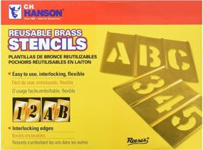 img 1 attached to CH Hanson 10076 Brass Interlocking Stencil Letter & Number Set - 45 pieces, 6 inch