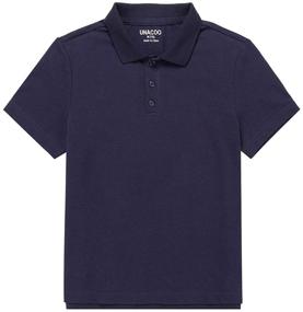 img 2 attached to UNACOO Kids' Short Sleeve Picot Polo Shirts - School Uniform Polo for Boys and Girls (Ages 3-12)