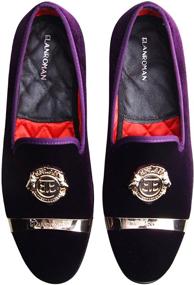 img 3 attached to 👞 ELANROMAN Handmade Loafers: Trendy Wedding Men's Shoes - Slip-On Style