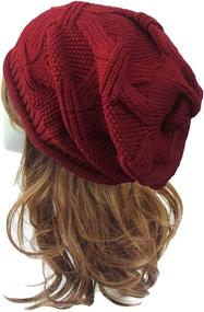 img 1 attached to 🧣 Cozy and Stylish: DANMY Winter Hats for Women - Chunky Soft Cable Knit Beanies