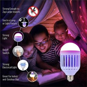 img 3 attached to Bug Zapper Light Bulb: 2 in 1 Mosquito Killer Lamp and Fly Zapper - Safe, Silent, and Effortless Pest Control for Indoor and Outdoor Use