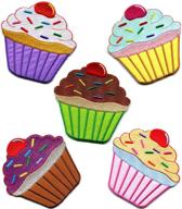 cupcake dessert embroidered appliques patches logo