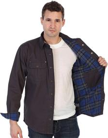 img 1 attached to 🧥 Stay Warm and Stylish with Gioberti Brushed Jacket Flannel Lining for Men's Clothing