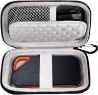 hard case for sandisk extreme pro and crucial x8 portable ssd - travel holder for usb cables (box only) logo