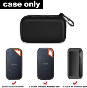 img 3 attached to Hard Case for SanDisk Extreme PRO and Crucial X8 Portable SSD - Travel Holder for USB Cables (Box Only)