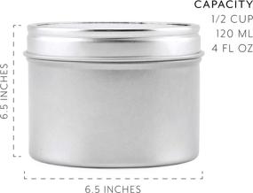 img 2 attached to Premium Silver Round Metal Tins with Clear View Window Lids (12-Pack) - Cornucopia 4-Ounce