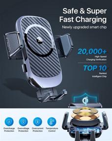 img 2 attached to 🚗 Andobil Easy-Clamp Wireless Car Charger: Fast Charging, Thick Case Friendly, for iPhone 13/12, Samsung Galaxy, 5G Smartphones