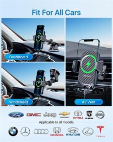 img 1 attached to 🚗 Andobil Easy-Clamp Wireless Car Charger: Fast Charging, Thick Case Friendly, for iPhone 13/12, Samsung Galaxy, 5G Smartphones