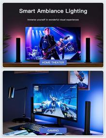 img 3 attached to 🎮 Enhance Your Entertainment Experience with Woodooxoo LED Smart Light Bars: RGB Color Changing Ambient Lighting TV Backlight, Gaming Lights with Music Sync Modes, Bluetooth APP Control, 256 Dynamic Modes for Gaming, Movies, PC, TV, Decoration